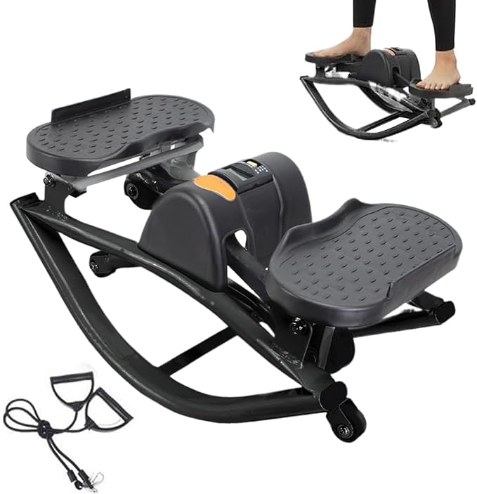 Rock Stepper, Lateral Rocking Fitness Stepper Home Workout Machine, Rolling Side to Side Steppers for Exercise at Home, Workout Machine for Legs & Glutes, for Homes Apartment Dorm Office