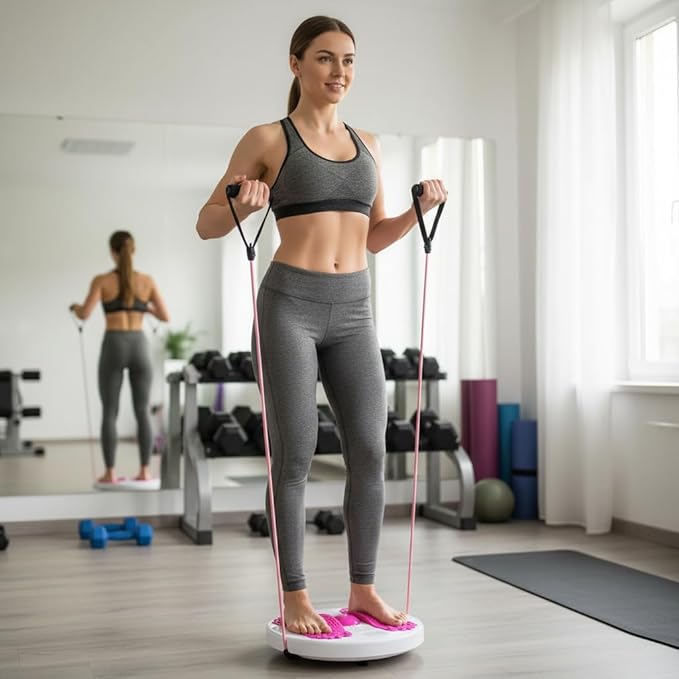 Ab Twist Board with Adjustable Resistance, Non-Slip Waist Twisting Slimming Rotating Disc for Core Training, Exercise Twist Board with Handles for Home Workout Balance and Abdominal Fitness