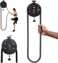 Suspension Endless Rope Pulley System, Endless Rope Trainer, Portable Cable Pulley Machine with Adjustable Resistance, Suspended Rope Climbing Machine for Athletes, Hiit & Functional Workouts Red