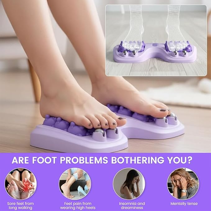 Large Size Magnetic Foot Massager Roller for Plantar Fasciitis & Pain Relief - Deep Tissue Acupressure with Cat Paw Design, Portable Reflexology Tool for Home, Office, Travel