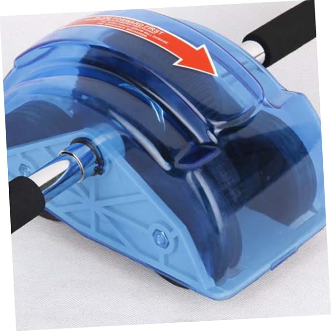 Four-Wheeled Ab Roller Wheel with Gear Blue Abdominal Exercise Roller for Home Fitness for Core Strength Training and Ab Workout