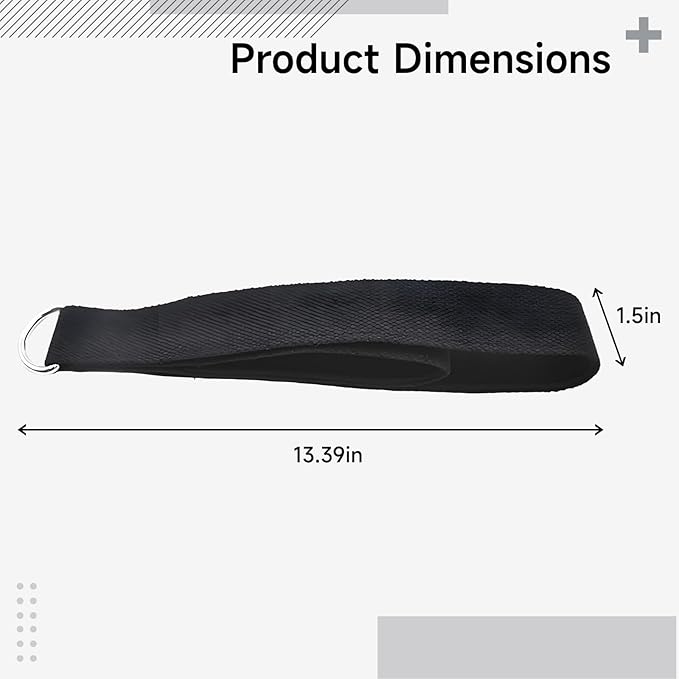 Pilates Reformer Straps with Double Loops, 2 Pcs Cotton Straps, Ankle/Wrist Bands for Home Gym Exercise