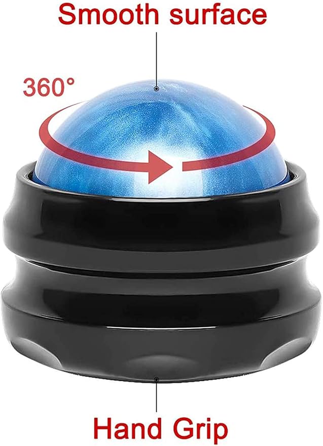WOVTE Massage Ball, Lacrosse Balls, Self Massage Tool for Sore Muscles, Shoulders, Neck, Back, Foot, Body, Deep Tissue, Trigger Point, Muscle Knots, Yoga and Myofascial Release (Blue)