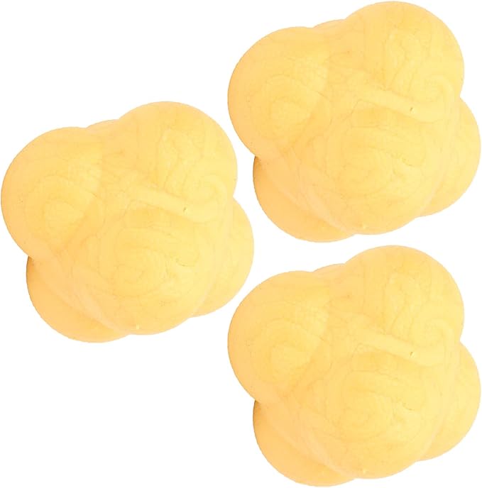 Drfeify 3Pcs Bounce Reaction Balls Ball Set for Training & Coordination HexShaped with TPR Material for Multisport Athletes
