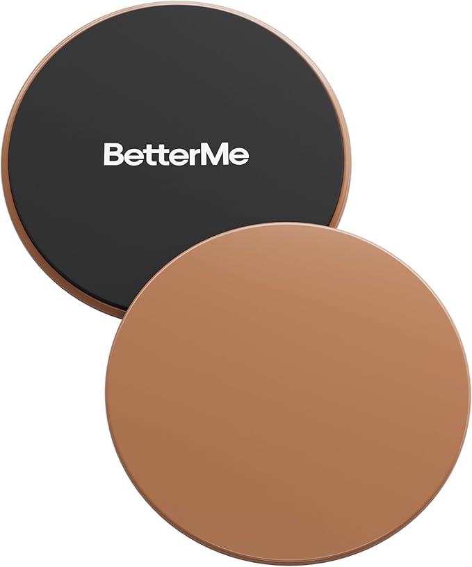 BetterMe Pilates Sliders – Dual-Sided Exercise Sliders for Core Training – Compact Workout Gliders for Home Fitness, Abs & Full Body Workouts