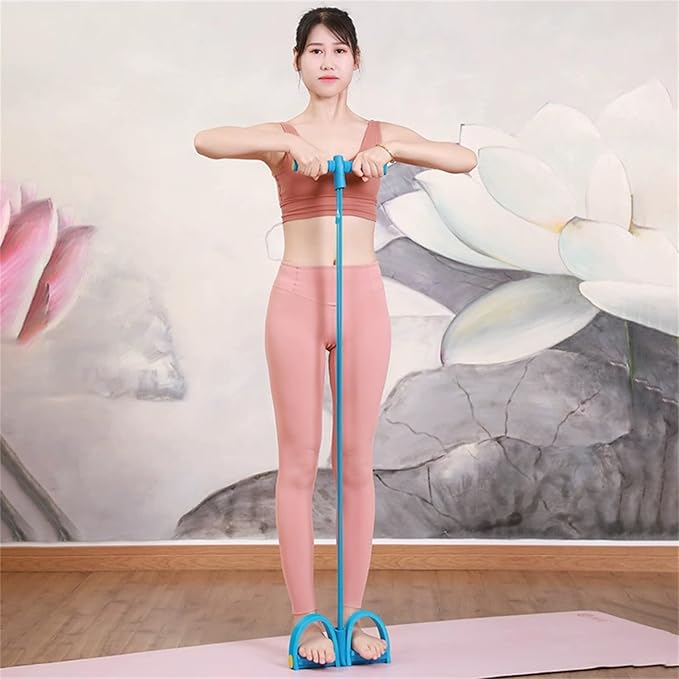 8 Tube Pedal Resistance Device, Detachable and Adjustable Pedal Resistance Device, 21 Fitness Resistance Bands, Stretching Workout Fitness Bands