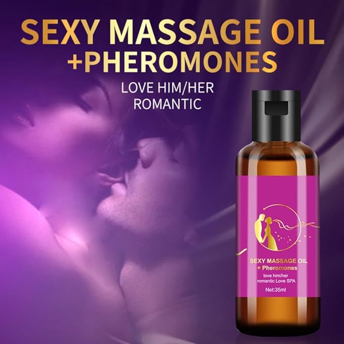 Massage Oil for Couples, Sex Massage Oil with Pheromones Romantic Lover Spa Oil, Relaxing Full Body Massage Oil for Date Night