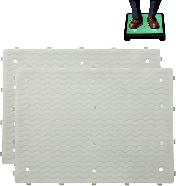 Step Stool Mat, Glow-in-The-Dark Step Riser Mat Portable Indoor Outdoor Non-Slip Step Platform Luminous Mat for Adult Elderly Kids, 2Pcs