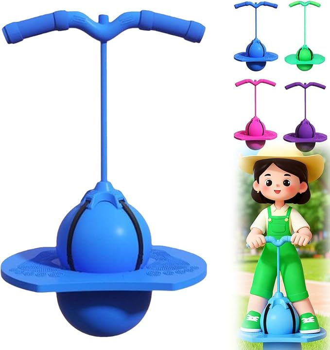 2026 Balance Jumping Ball, Balance Pogo Ball, Pogo Jumper with Handle and Ball Pump, High Jump Toy Bounce Jump Trick Board Pogo Bouncing Ball Safe and Fun Pogo Stick for Adults