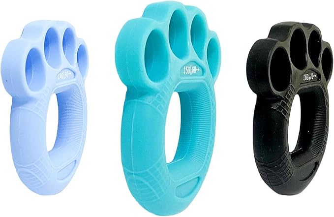 Grip Strength Trainer with Four Ring, Hand Strengthening Devices 3-Pieces for Rehabilitation Training, Stress Relief, Forearm Strengthene for Men & Women