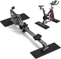 TOBWOLF 2PCS Non-Slip Mat Compatible with Peloton Bike, Concept 2 Rowing Machine, Exercise Bike Mat, Mat Protect Hardwood Floor Carpet for Home Gym, Workout Mat for Bike Trainer, Stationary Spin Bike