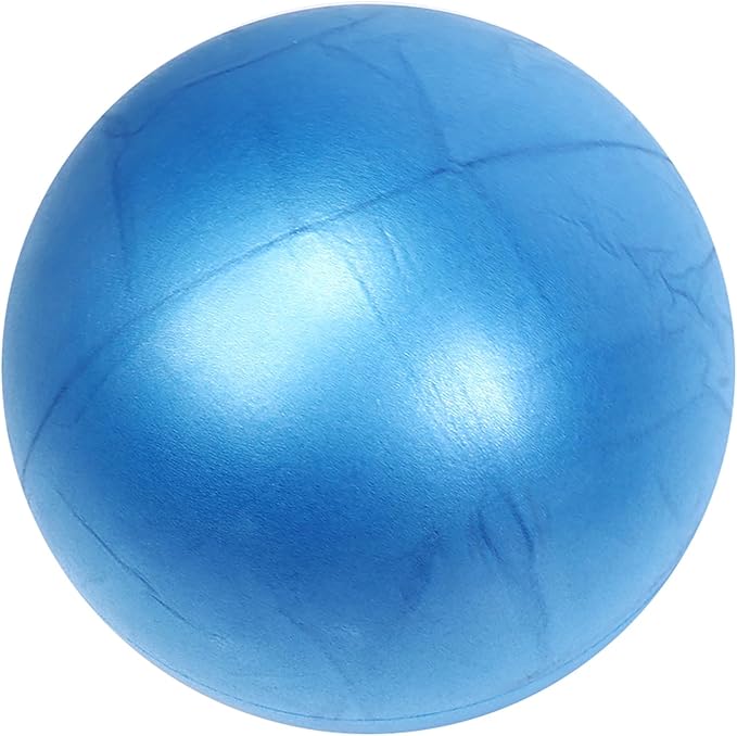 5 Piece Yoga Set, Fitness Equipment with Yoga Ball, Block, Stretch Belt, Latex Towel and Resistance Loop, Blue Exercise Kit for Home Gym