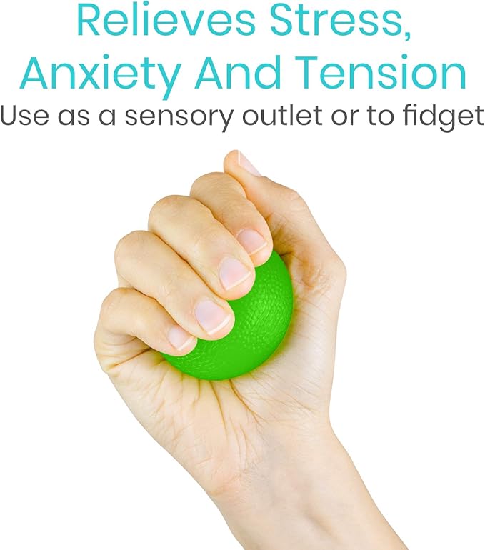 Vive Squeeze Balls for Hand Therapy, Exercise, Arthritis (w/Rehab Video App) - Grip Strengthener Occupational Equipment for Finger, Wrist, Carpal Tunnel, Pain Relief