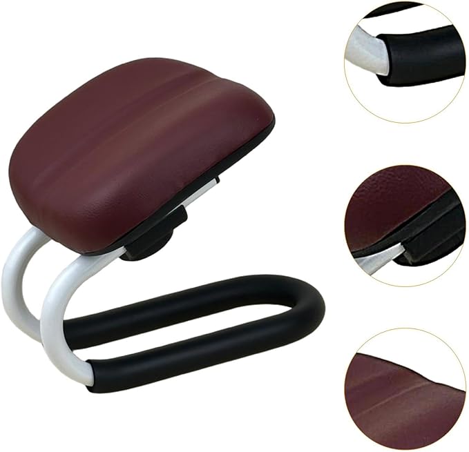 Colaxi Meditation Stool for Adults, Meditation Bench Kneeling Stool, Ergonomic Portable Chair with Anti Slip Cover, Adjustable Prayer Bench Seat for Home Studio Praying Yoga, Style B Deep Red