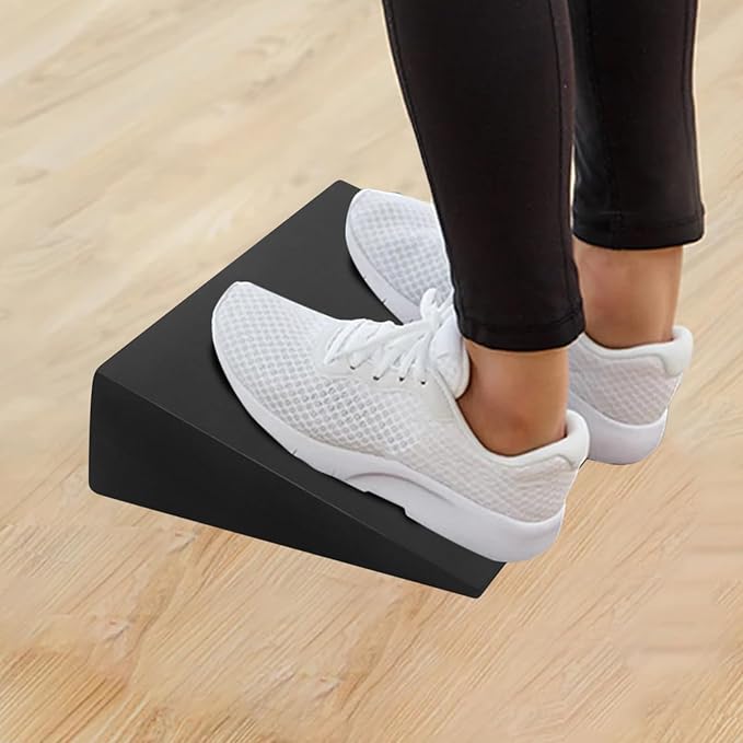 Calf Stretch Wedge – Foam Squat Board, Professional Workout Equipment | High-Density Portable Exercise Accessory For Men Women Improve Balance Flexibility Strength Home Gym Fitness Training