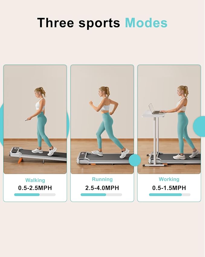 Walking Pad, Under Desk Treadmill with Incline for Home Office 2.5HP Portable Walking Treadmill with 265 Lbs Weight Capacity Walking Machine, Remote Control, LED Display