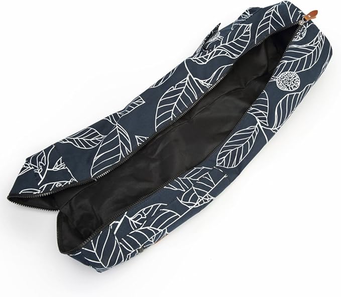 Canvas Yoga Mat Bag with Adjustable Strap & Pockets, Full-Zip Travel Gym Tote for Women & Men, Fits 1/4" & 1/3" Thick Mats, Lightweight Carrier for Yoga, Studio, Workout, Outdoor Use