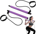 Pilates Bar Kit - Sculpting Elastic Fusion Bar Pilates Stretch Lightweight, Easy Installation Portable Workout Bars Fitness Supplies for Women, Men, Boys, Girls