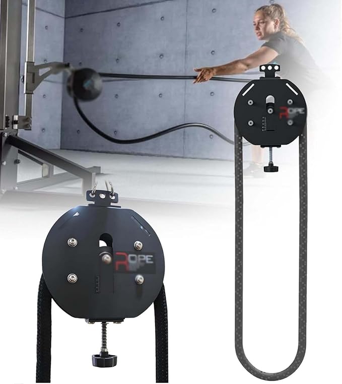 Gym Pull Rope Machine, Endless Rope Trainer With Pulley System, Delivers Variable Resistance Up To 30 Kg (66 Lbs). With Its 4-meter Rope, For Back Training, Arm Exercises.