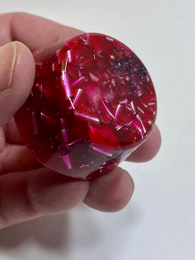 2 Transparent Red Small Tower Buster Crystal Orgone Generator Energy Accumulator 528Hz/7.83Hz/Advance Harmonics Many Beautiful Ingredients and Colors!! (Transparent Red)