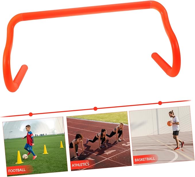 Durable Agility Hurdles for Football Training Weatherproof Convenient Detachable Design for Athletes and Improve Speed and Jumping Skills Orange