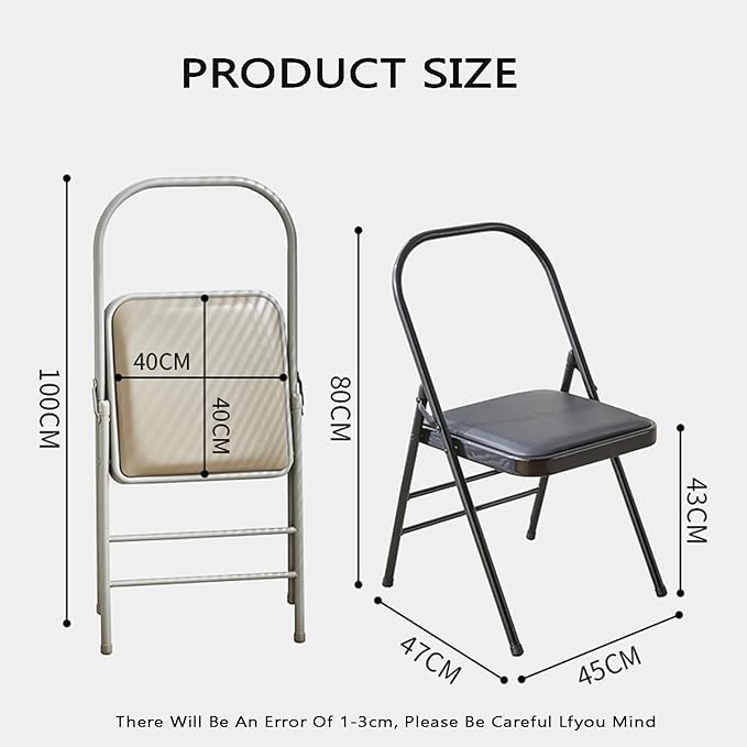 Yoga Chair,Thickened Steel Pipe Comfortable Breathable,Foldable Pilates Chair,for Indoor and Outdoor Yoga Studios(Color2)