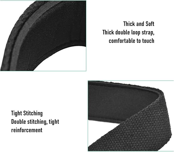 2PCS Pilates Double Loop Straps, with D Buckle, Adjustable Exercise Wrist Bands, for Home Gym, Pilates Bed