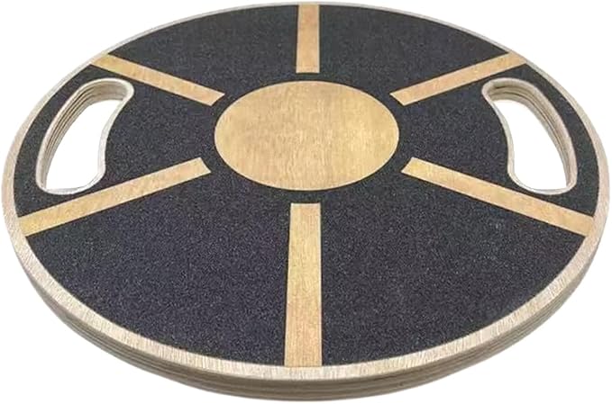 Wobble Board,360 Degree Rotation Balance Board Adults | Non-slip Wood Trainer for Enhances Stability Training Fitness Ankle Calf Waist Full Body Exercises Planks