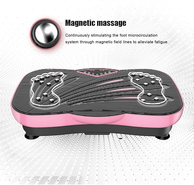 Mini Vibration Plate - Whole Body Vibration Platform Exercise Machine -Travel Workout Equipment for Weight Loss, Max User Weight 330lbs