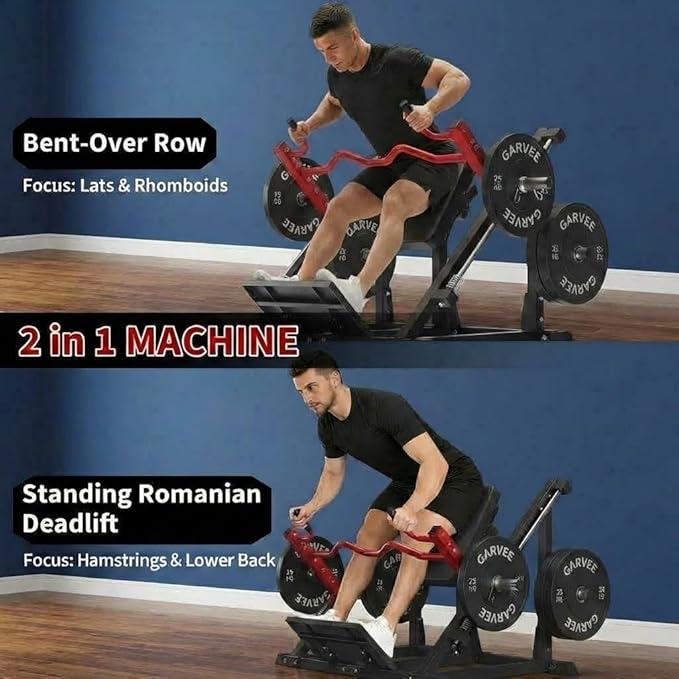 Linear Row Machine for Home Gym, Back Row Machine with Linear Bearing - Plate Loaded Seated Row Machine Protects Lower Back,Back & LAT Training Equipment, Gym Equipment for Small Spaces(NO Weights)