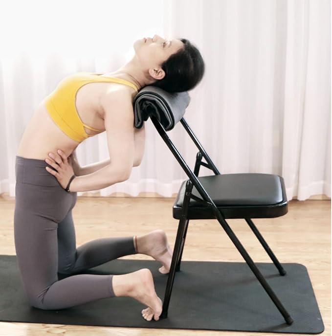 Yoga Chair,Double Beam Pilates Chair,PU Seat Surface Comfortable and Soft,for Home Office Dining Indoor Outdoor