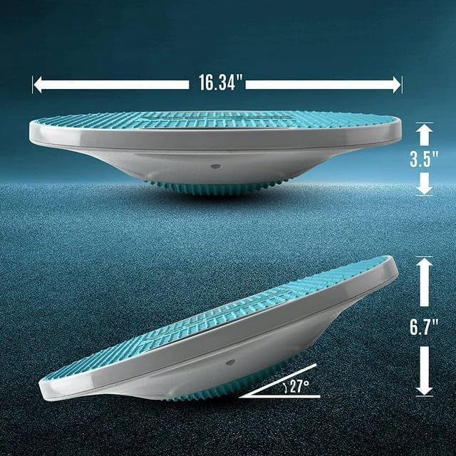 Yes4All Upgraded Wobble Balance Board, 16.34" TPE Non-slip, Stability Board for Home Gym, Standing Desk