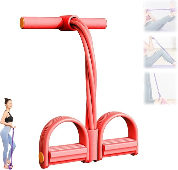 Fashion Puller Exercise, 8 Tube Pedal Resistance Device, 21 Fitness Resistance Bands-4 Tube Pedal Ankle Puller,Detachable and Adjustable Pedal Resistance Device, Unisex
