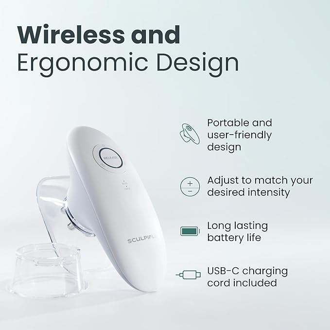 SCULPIFLEX - The Original Massage Tool to Help Improve Appearance of Firm Skin on Stomach and Thighs, Patented Technology, Gentle on Skin, Easy to Use