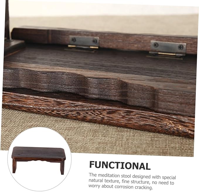 Hemoton Stool Seat Cushion Zen Meditation Bench Kneel Sit Stool for Home Yoga and Meditation