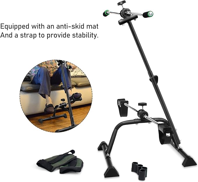 Home Elderly Exercise Bike Adjustable Arm Leg Knee Scooter Upper and Lower Extremity Rehabilitation Machine Low Impact Whole Body Exercise Equipment