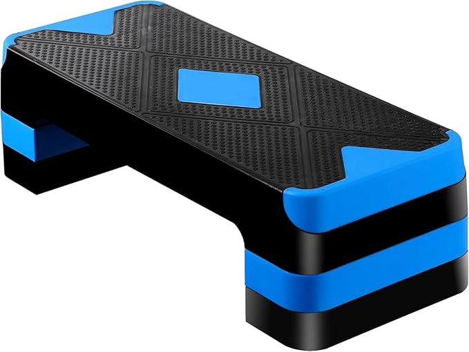 F2C 26.5 Inches Step Aerobics Stepper Platform with 3 Risers, Home Gym Workout Equipment, Fitness Exercise Equipment, Exercise Workout Stepper