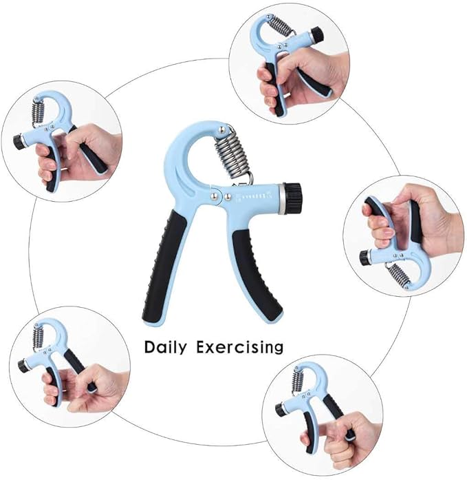 Grip Strength Trainer-2 Pack Hand Grip Strengthener Adjustable Resistance Range 20-90 lbs Non-Slip Hand Grip, Hand Gripper Exerciser, Wrist Strengthener for Forearm Grip Workout