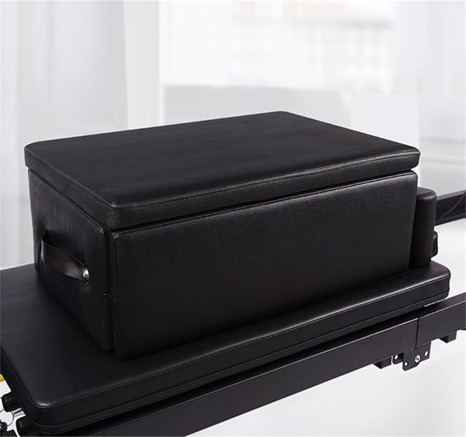 Fold Yoga Box for Reformer 24.4X 17 X 9 Inch Pilates Reformer Box, Premium PU and Wood Pilates Sitting Box, Home Use Pilates Bed/Pliates Reformer Machine Accessories