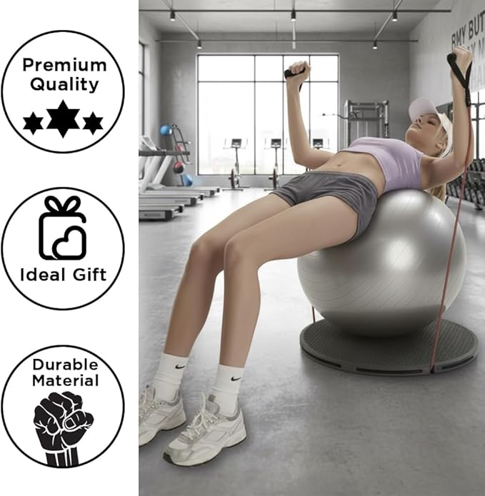 Ultimate Fitness Companion 4-in-1 Gym Step Platform Portable Anti-Slip Adjustable Fitness Board for Endurance Strength & Core Workouts (27 Inch)