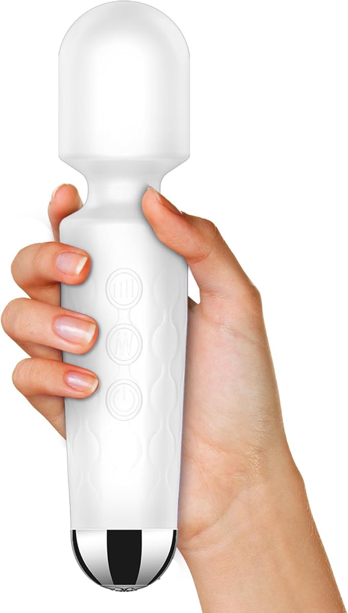Back Small Bullet Massage for Women - Rechargeable Electric Body Mini Personal Massager - for Foot - Arm Muscle Relaxation (White)
