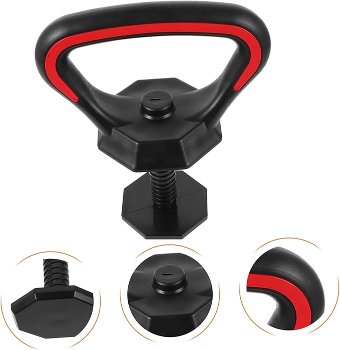 Milisten Adjustable Kettlebell Handle Set Ergonomic Powder Coated Kettlebell Equipment for Strength Training and Fitness Workouts