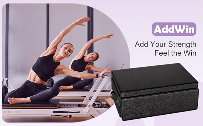 Pilates Box for Reformer, Pilates Reformers Sitting Box for Exercises, Pilates Equipment Accessory for Home Gym and Professional Studio Use, Improve Strength, Balance & Flexibility
