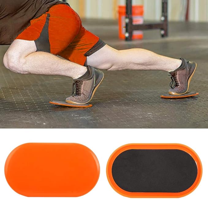 Fitness Sliding Disc Workout Sliders Core Training Equipment for Home Gym ABS Material Yellow Green Pink 23.5x13.5x1cm 2PCS