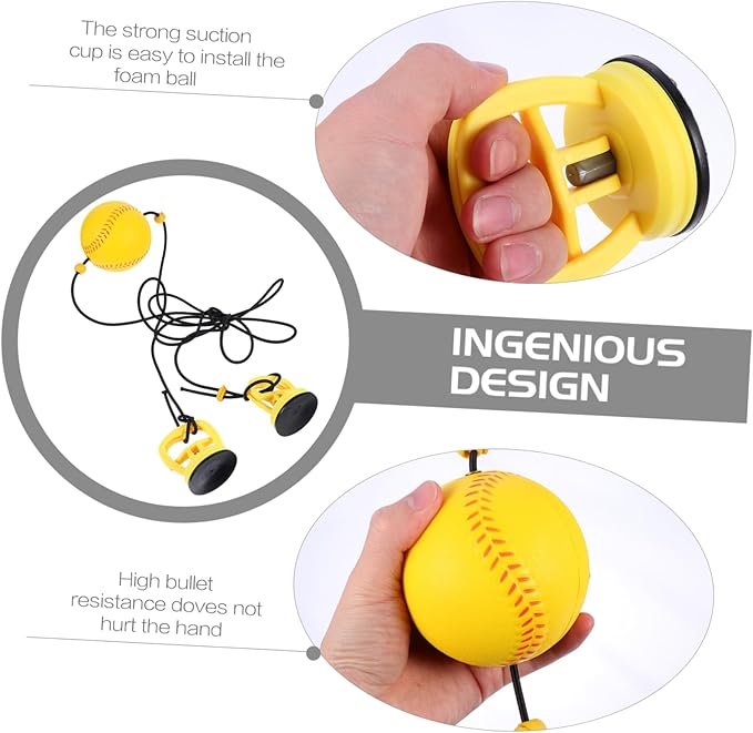 Hanging Boxing Speed Ball Kit with Elastic Pull Rope for Responsive Reaction Ball for Fitness and Coordination Random Black Yellow Color