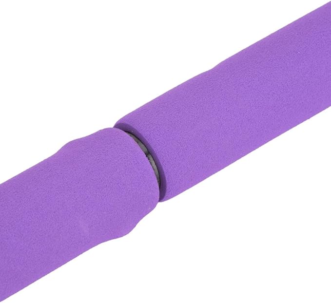 Pilates Bar Stick Multifunctional Portable Yoga Resistance Band Fitness Equipment for Home Exercise Purple