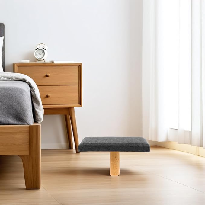 Height Portable Meditation Bench with Cushion Prayer Stool for Kneeling Zen Sitting Chair for Meditation and Balance Exercises Grey Seat for Adults