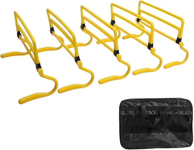 5Pcs Agility Training Hurdles Agility Speed Training Equipment Adjustable Height for Soccer Outdoor Sports Foot Exercise