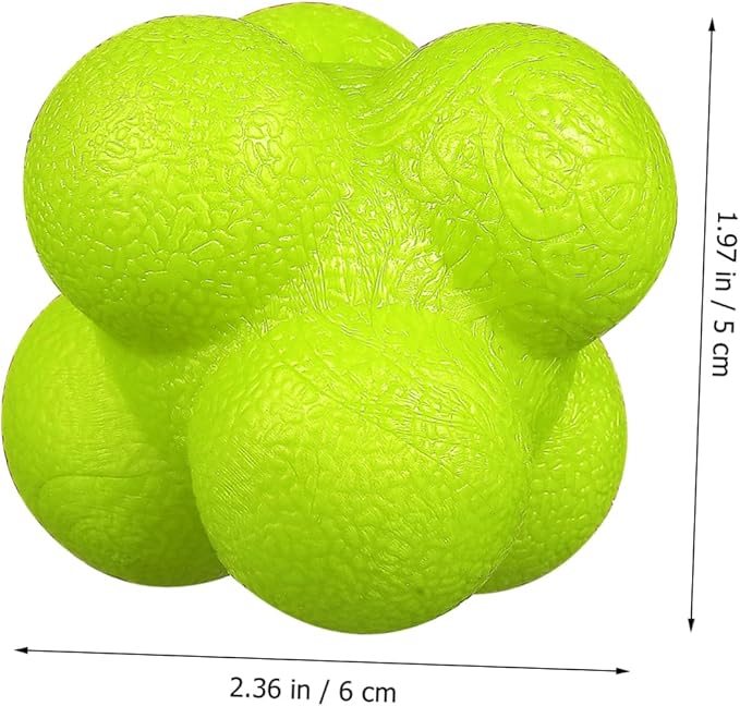 6pcs Hexagonal Reaction Balls Sports Training Reflex Balls for Boys and Girls Adults Fitness Goalkeeper Agility