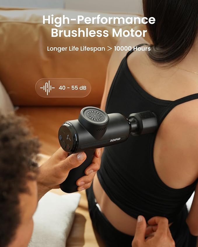 RENPHO Active Thermacool 2 Massage Gun with Heat and Cold, [2026 Upgraded] Percussion Deep Tissue Handheld Neck Massager, FSA Approved, Muscle Masajeador for Men Women Athletes HSA